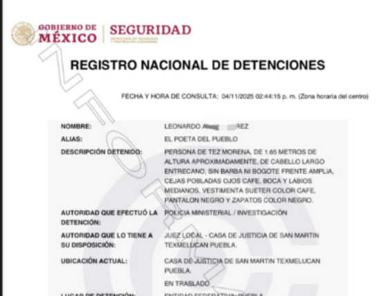 Detienen a un funcionario del municipio de Chiautzingo