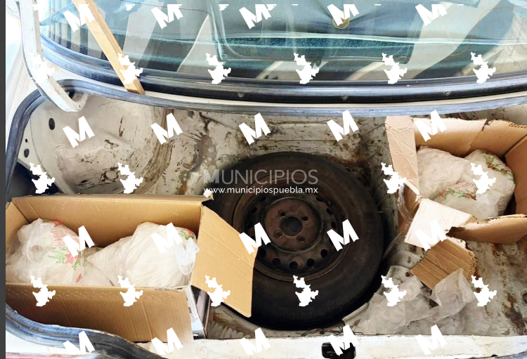 Aseguran 11 kg de metanfetamina en vehículo en Tlaxcala