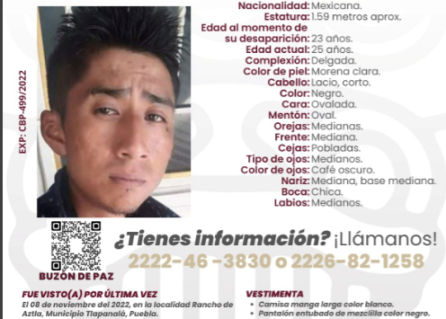 Familiares de Rafael no pierden la esperanza de encontrarlo; desapareció en Tlapanalá