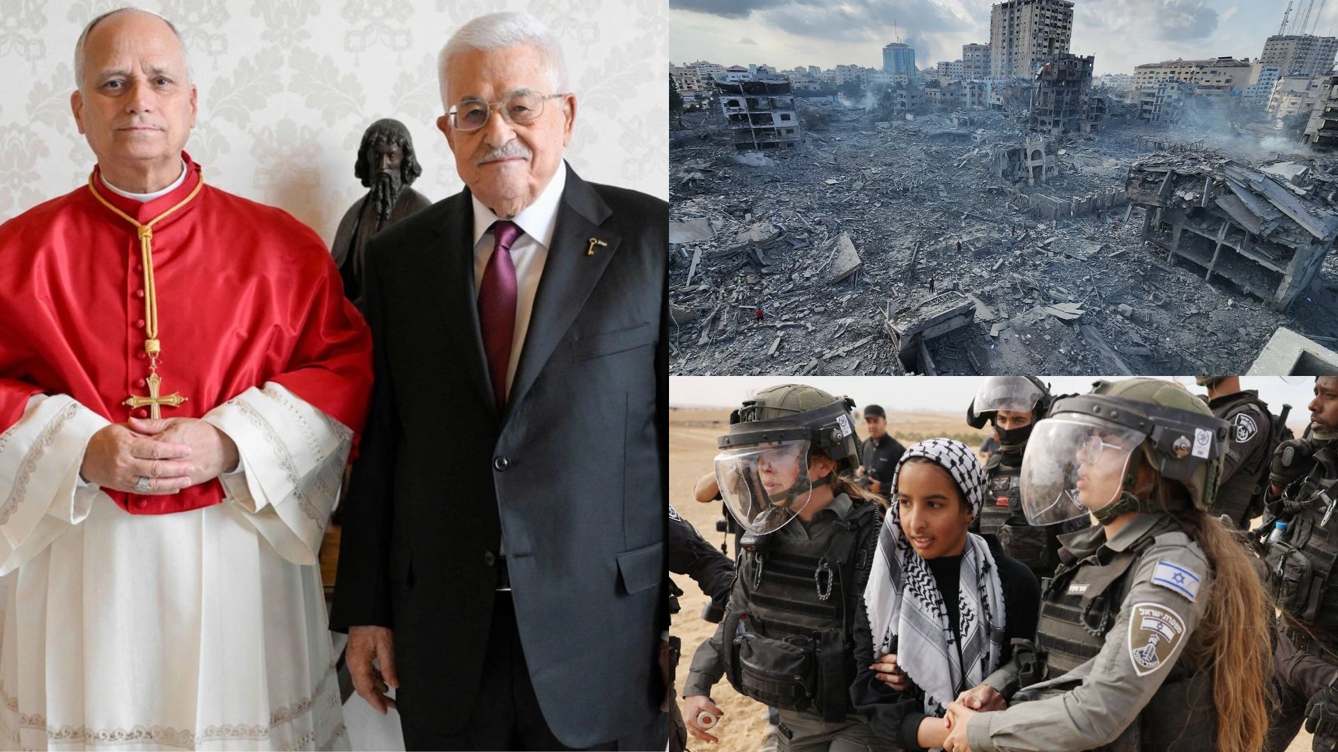 Por crisis en Gaza, Papa León XIV se reunió con el presidente de Palestina 