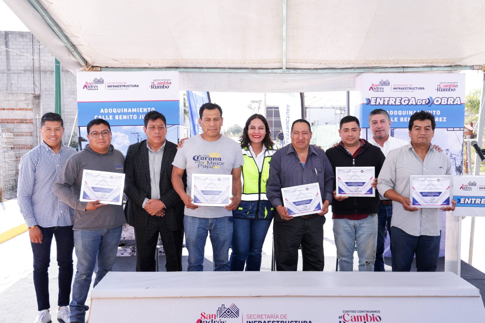 Lupita Cuautle inaugura pavimentación en San Bernardino Tlaxcalancingo