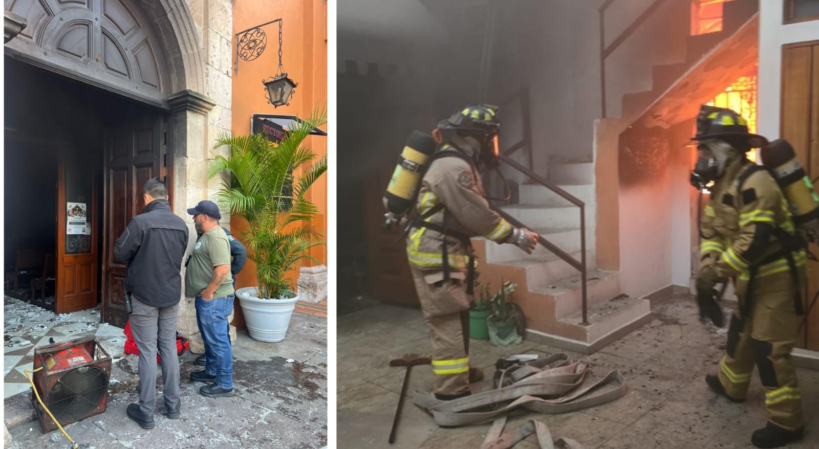 Un hombre le prendió fuego a una iglesia en Morelia 