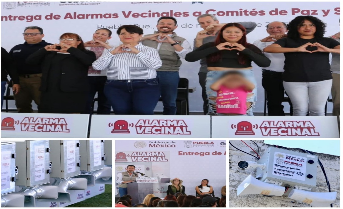 Con Alarmas Vecinales y Obra Comunitaria, gobierno estatal refuerza seguridad en Puebla capital