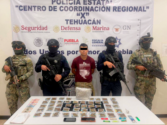 Cae sujeto acusado de narcomenudista de Tehuacán