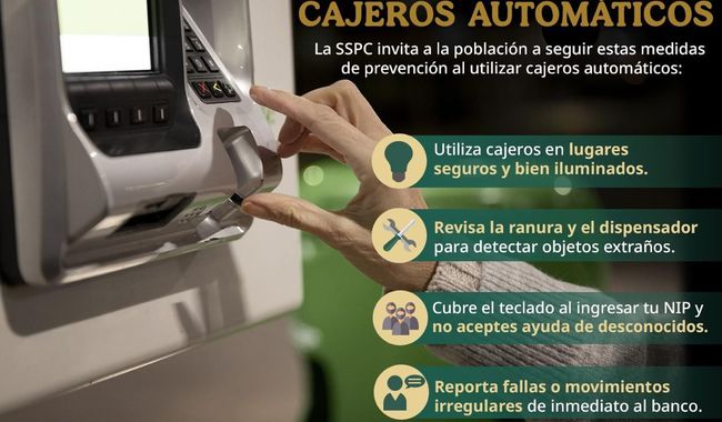 SSPC emite recomendaciones preventivas para evitar fraudes en cajeros automáticos
