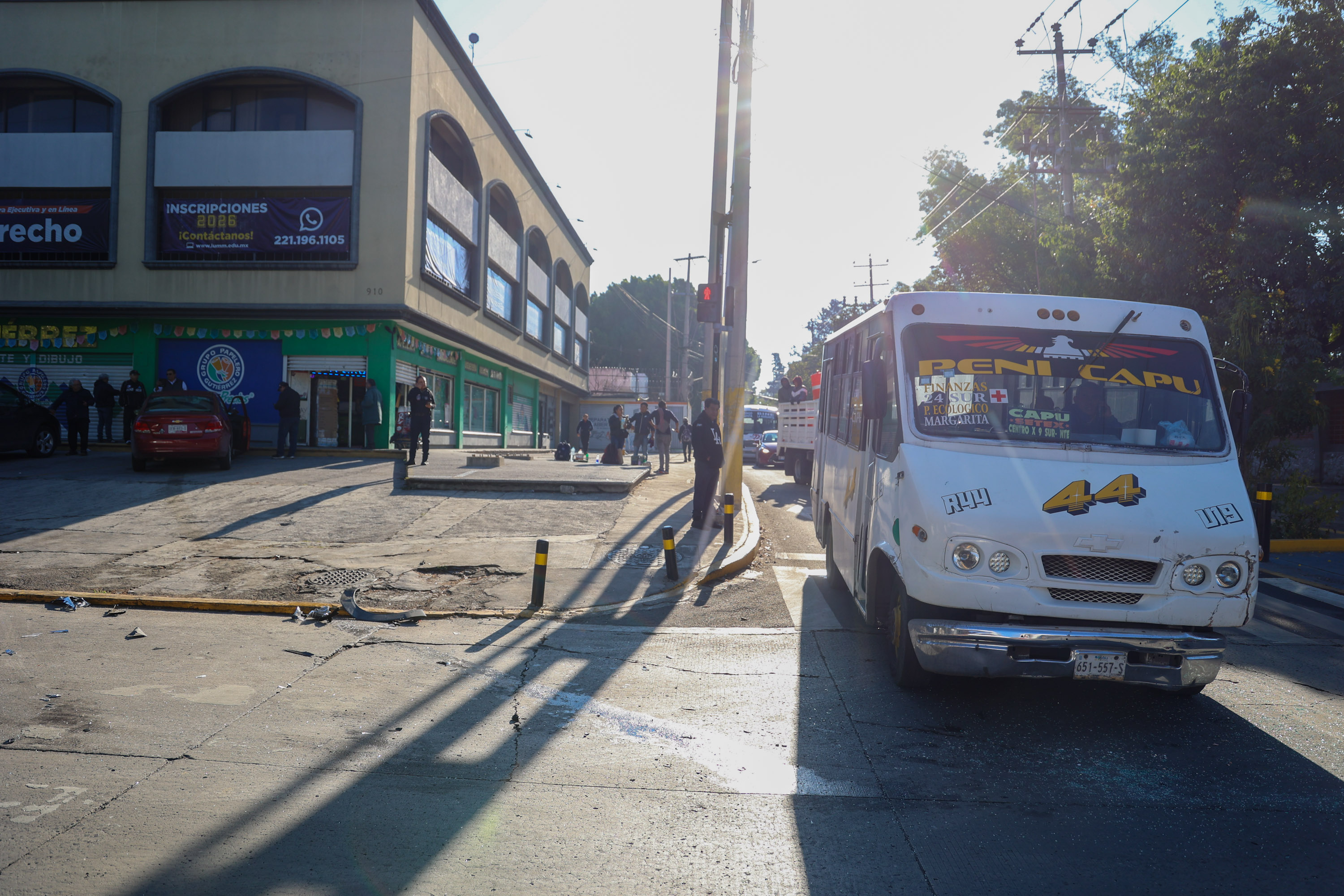 VIDEO Se registra accidente en la 11 Oriente y bulevar 5 de Mayo
