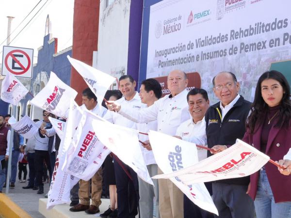 Puebla, premiado por Pemex y superará meta para dignificar más de 5 mil vialidades