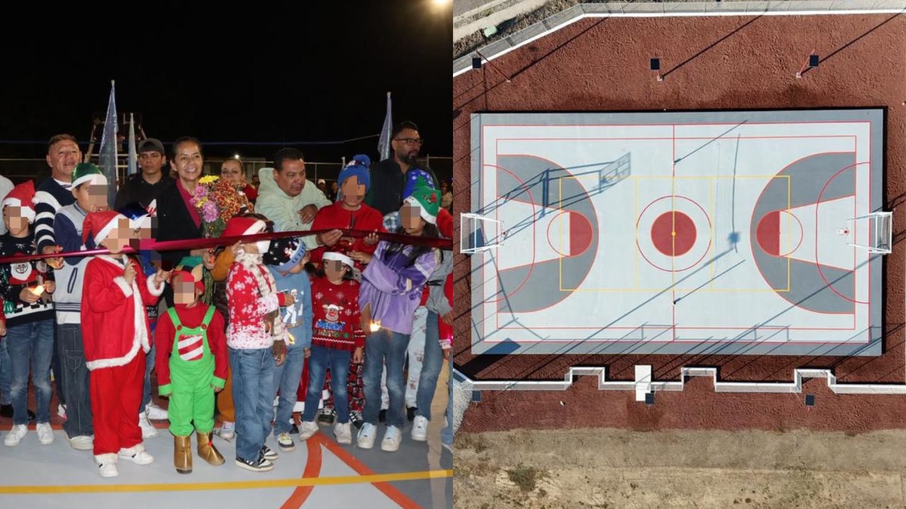 Ariadna Ayala inaugura cancha pública en Atlixco