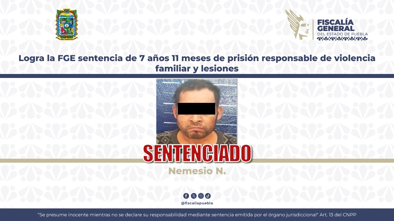 Nemesio pasará 7 años en la cárcel por navajear a su pareja e hijo en Eloxochitlán