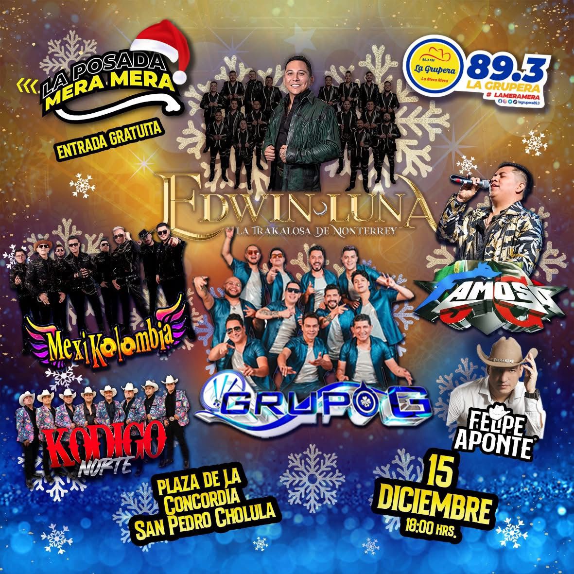 Trakalosa de Monterrey en el encendido navideño en San Pedro Cholula