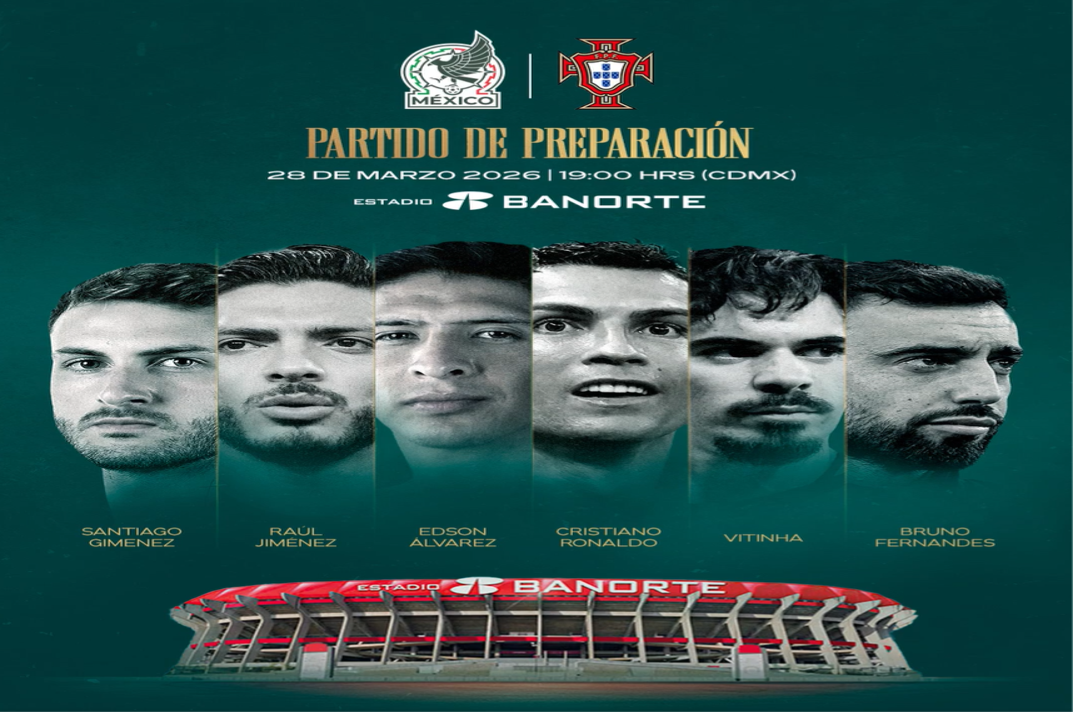 México enfrentará a Portugal en la reinaguración del estadio Banorte