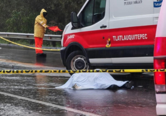 Fallece motociclista tras ser embestido en la autopista Teziutlán-Virreyes 