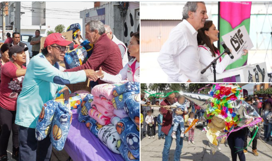 Disfrutaron familias de Villa Frontera y La María, Posadas Navideñas con MariElise Budib y Chedraui