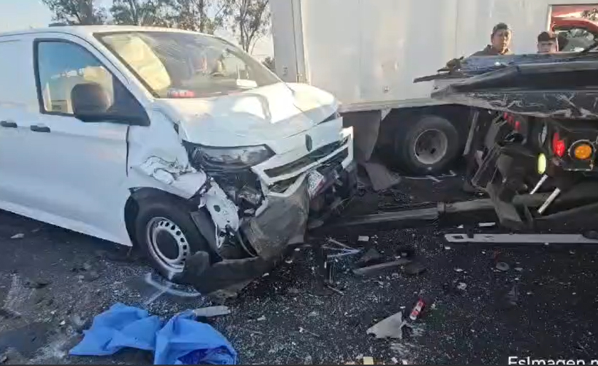 Choque múltiple en la México-Puebla deja un lesionado