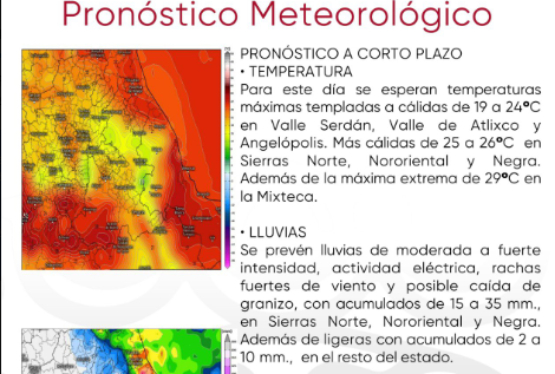 Persisten lluvias fuertes, tormentas eléctricas y rachas de viento en Puebla