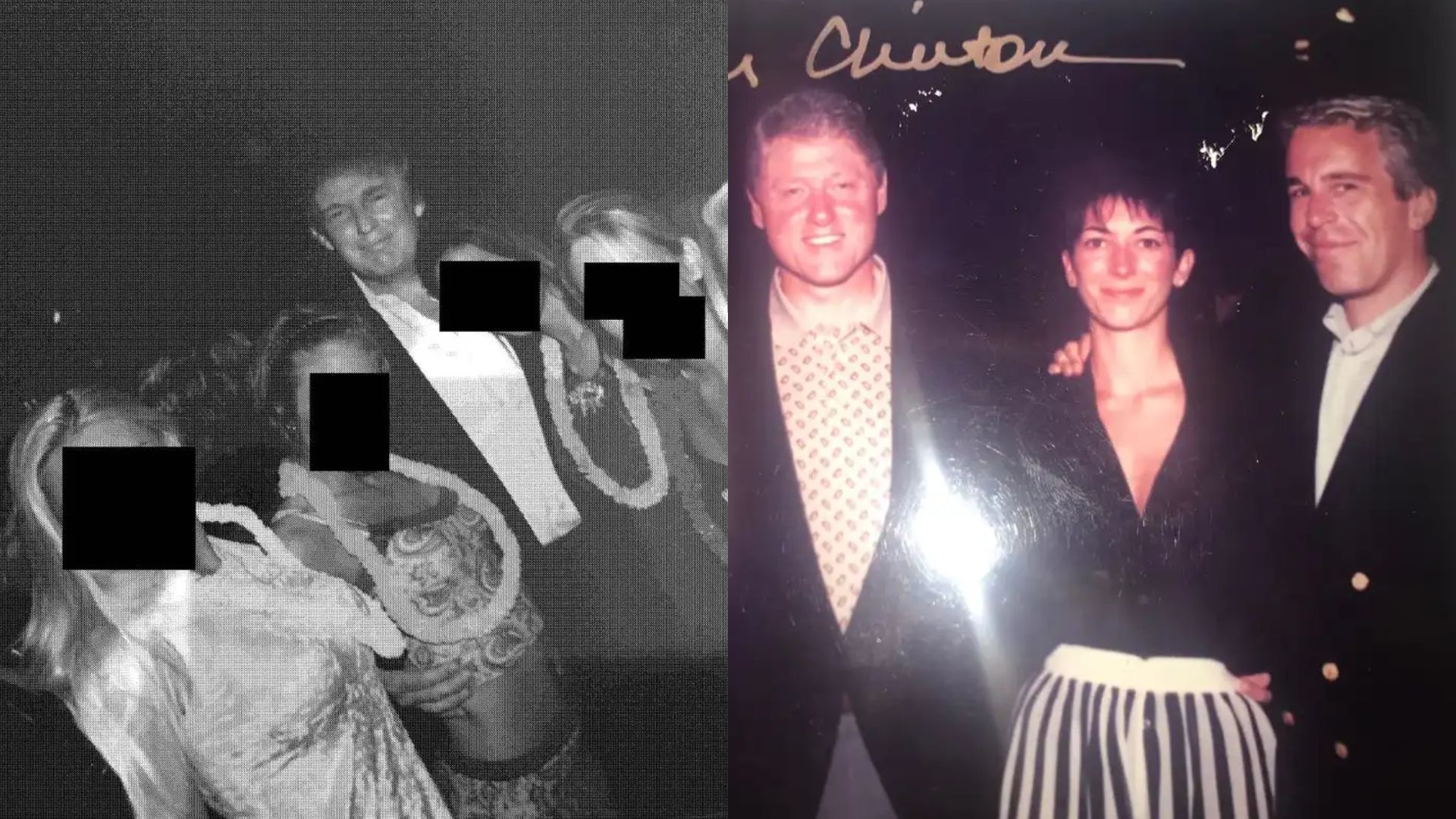 Revelan fotos de Donald Trump y Bill Clinton que pertenecían a Jeffrey Epstein 