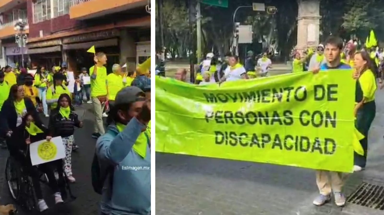 Personas con discapacidad marchan en Puebla para pedir una mayor inclusión en la sociedad 