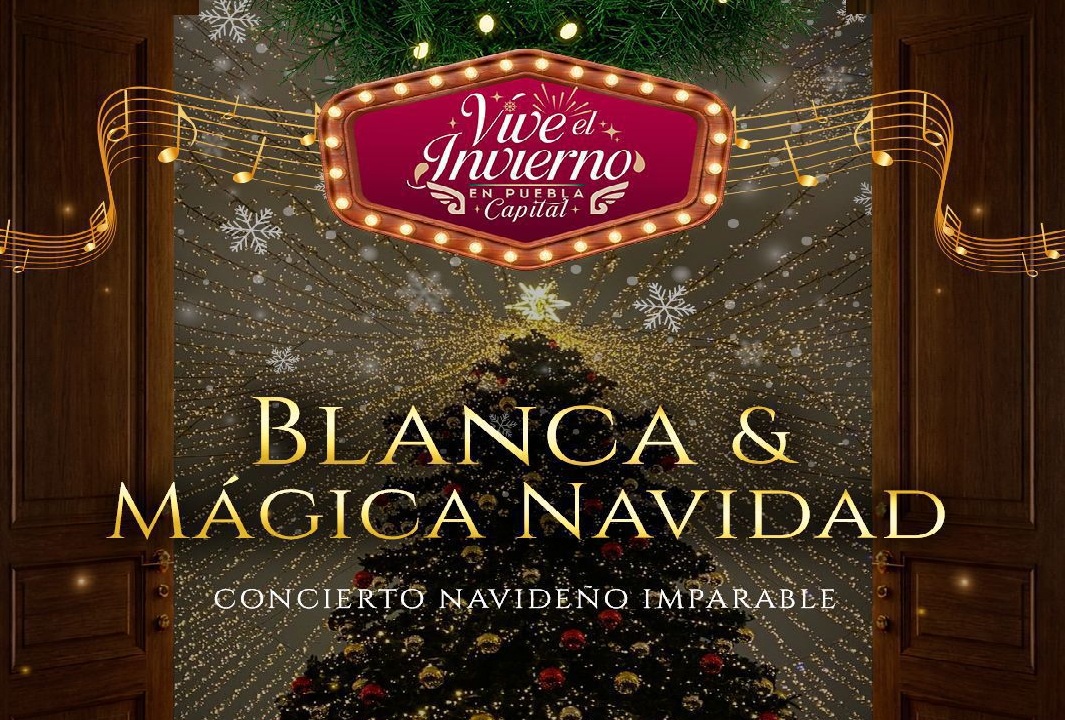 Blanca Mágica Navidad: música y danza iluminan el Zócalo de Puebla