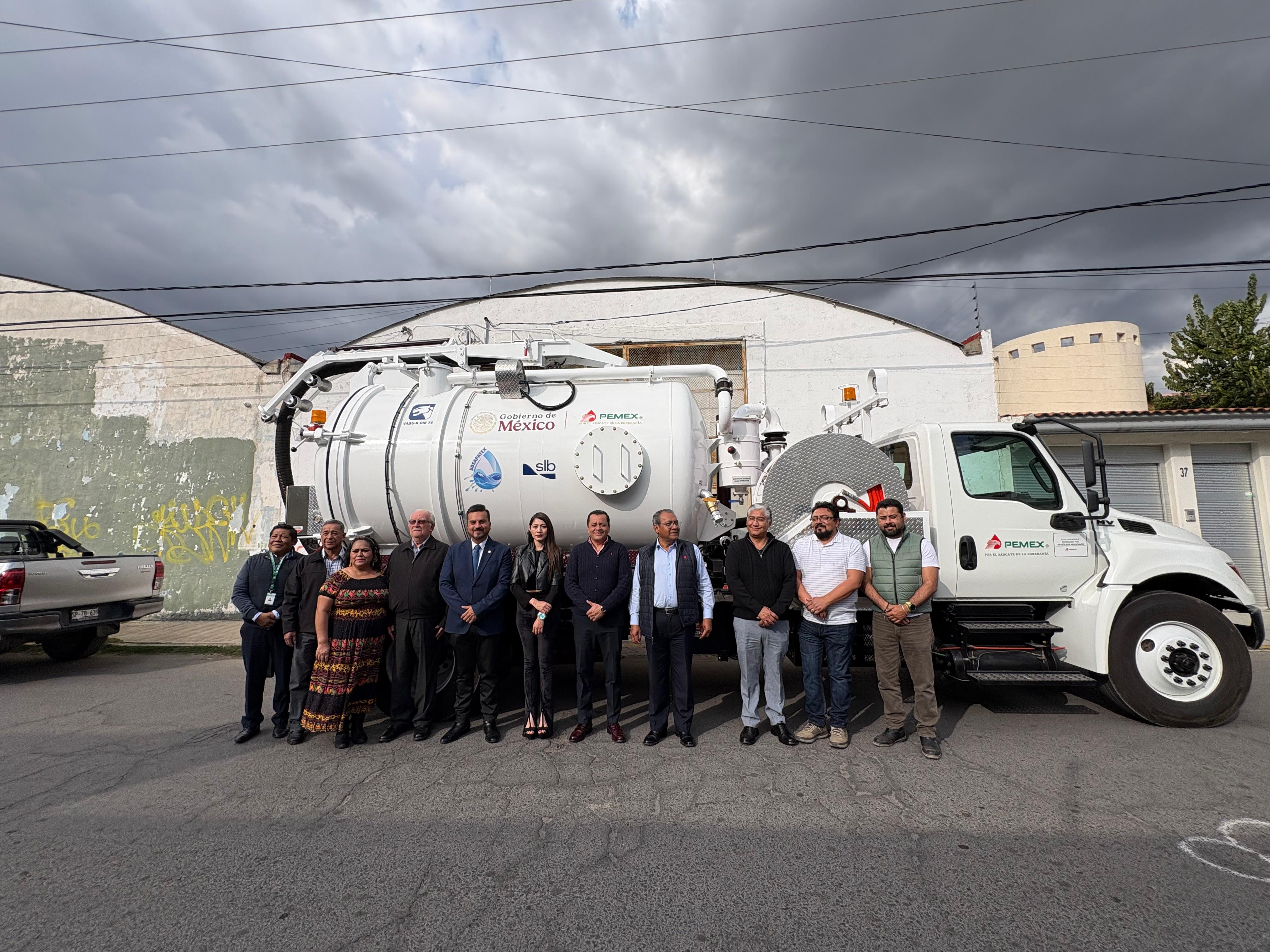 Sosapatex recibió camión de desasolve por gestión del Gobierno Municipal de Texmelucan