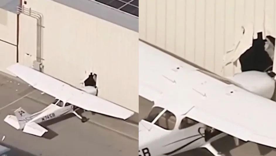 Intentan robar una avióneta en el aeropuerto de Los Ángeles y terminan estrellándola
