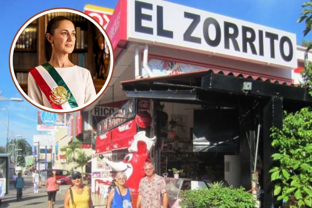 Presidenta de México se pasea por Acapulco y prueba sopes en El Zorrito