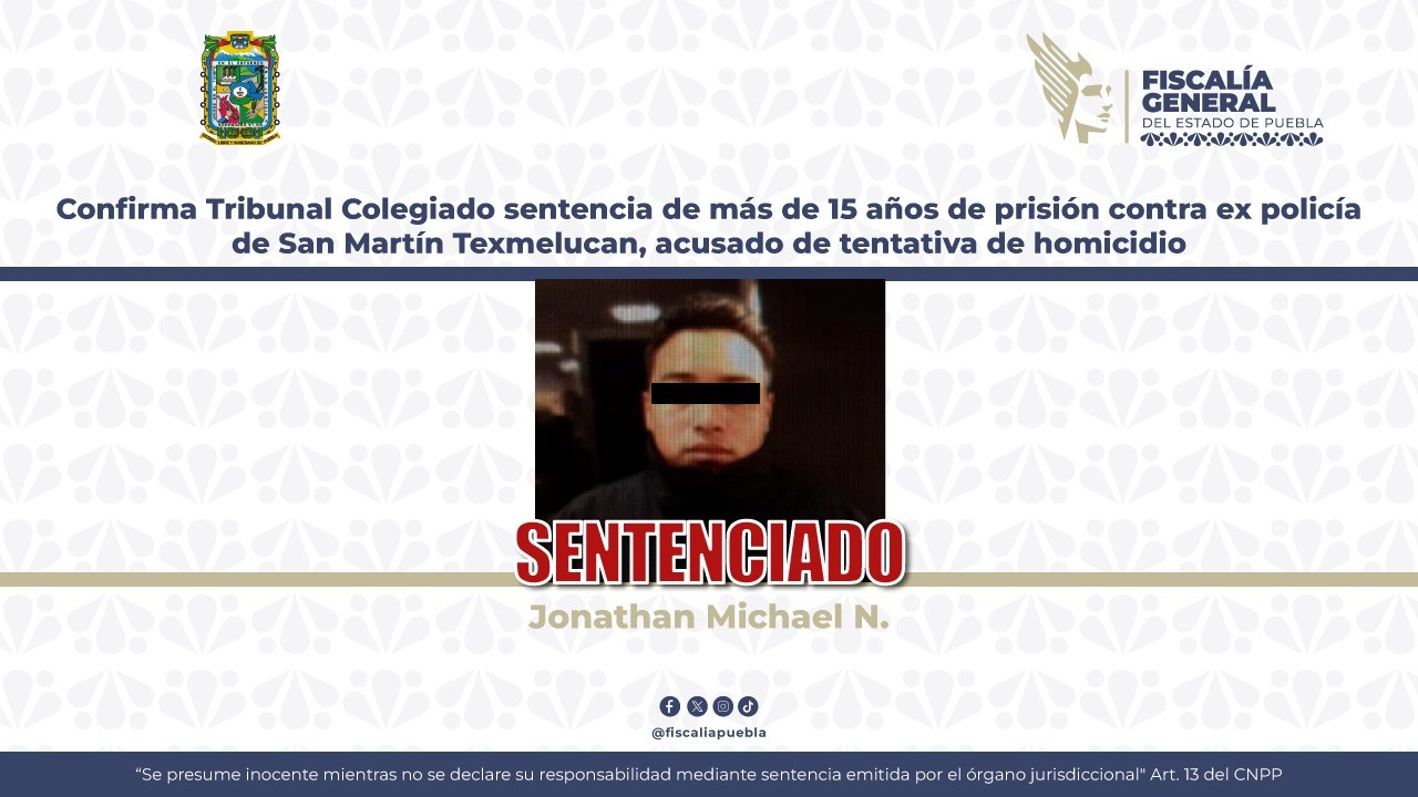 Confirma Tribunal Colegiado sentencia contra expolicía de Texmelucan; dejó parapléjico a un adolescente