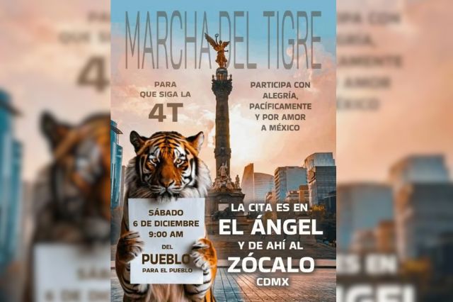 Convocatoria ciudadana en redes sociales impulsa la Marcha del Tigre en CDMX
