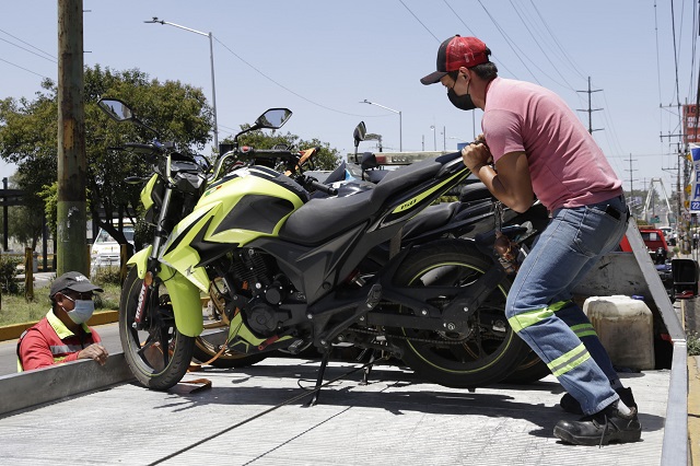 Operativos SSP dejan como saldo recuperación y aseguramiento de 552 motos en Puebla 