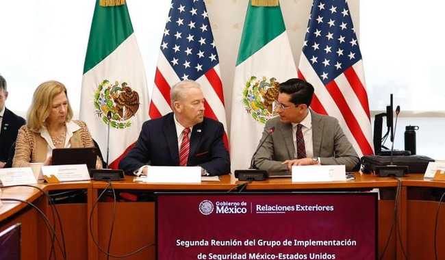 Realizan segunda reunión del Grupo de Implementación en Seguridad México–Estados Unidos