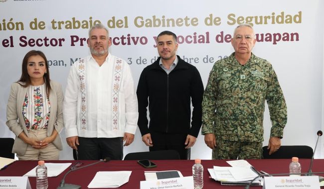 Gabinete de Seguridad refuerza acciones coordinadas en Michoacán