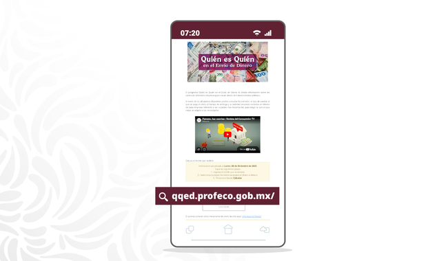 Profeco pone a disposición el portal web Quién es Quién en el Envío de Dinero