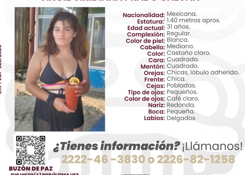 Emiten boletín de búsqueda por Angie; desapareció en de Tepa­nco de López