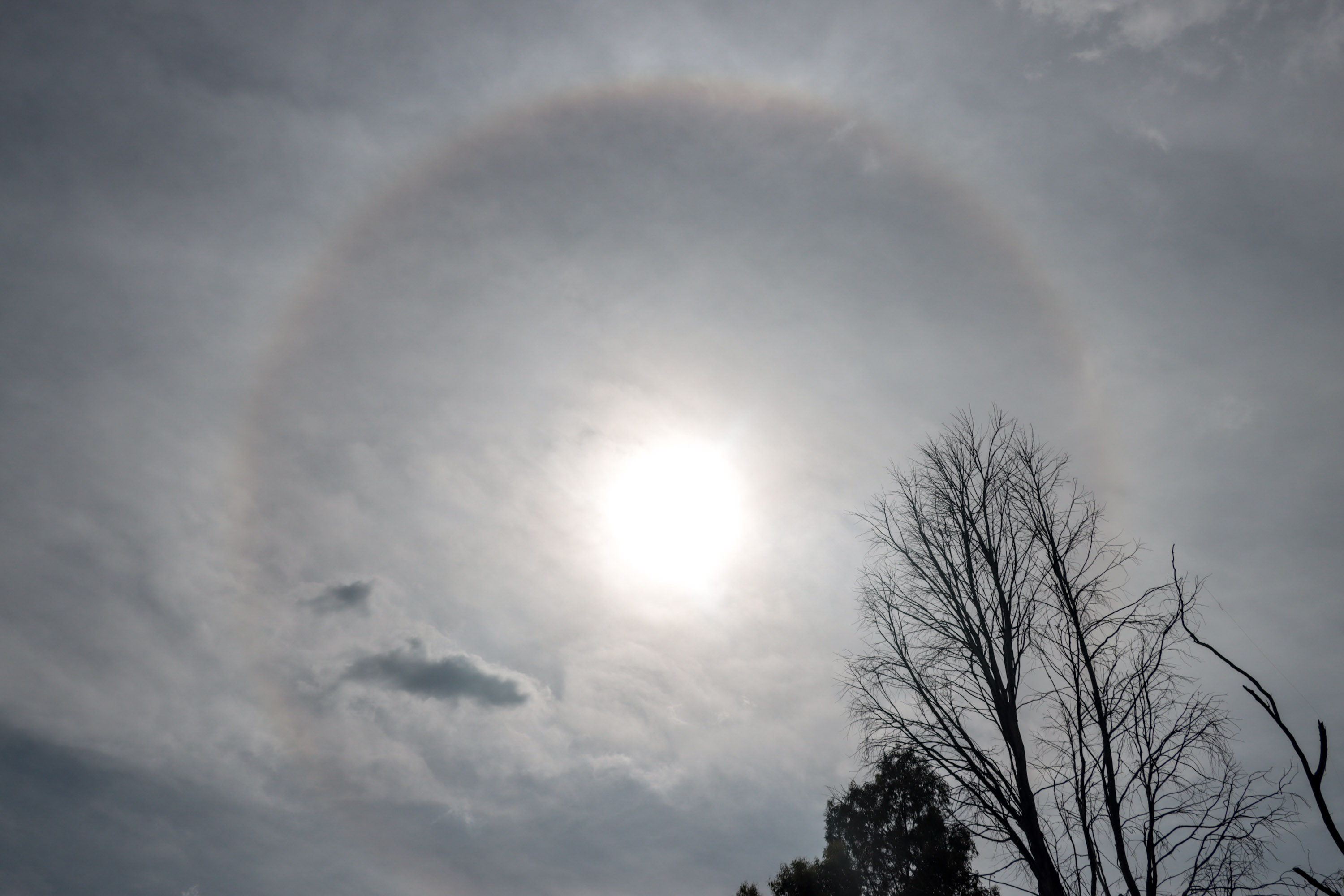 Sorprende a poblanos halo solar este martes 13
