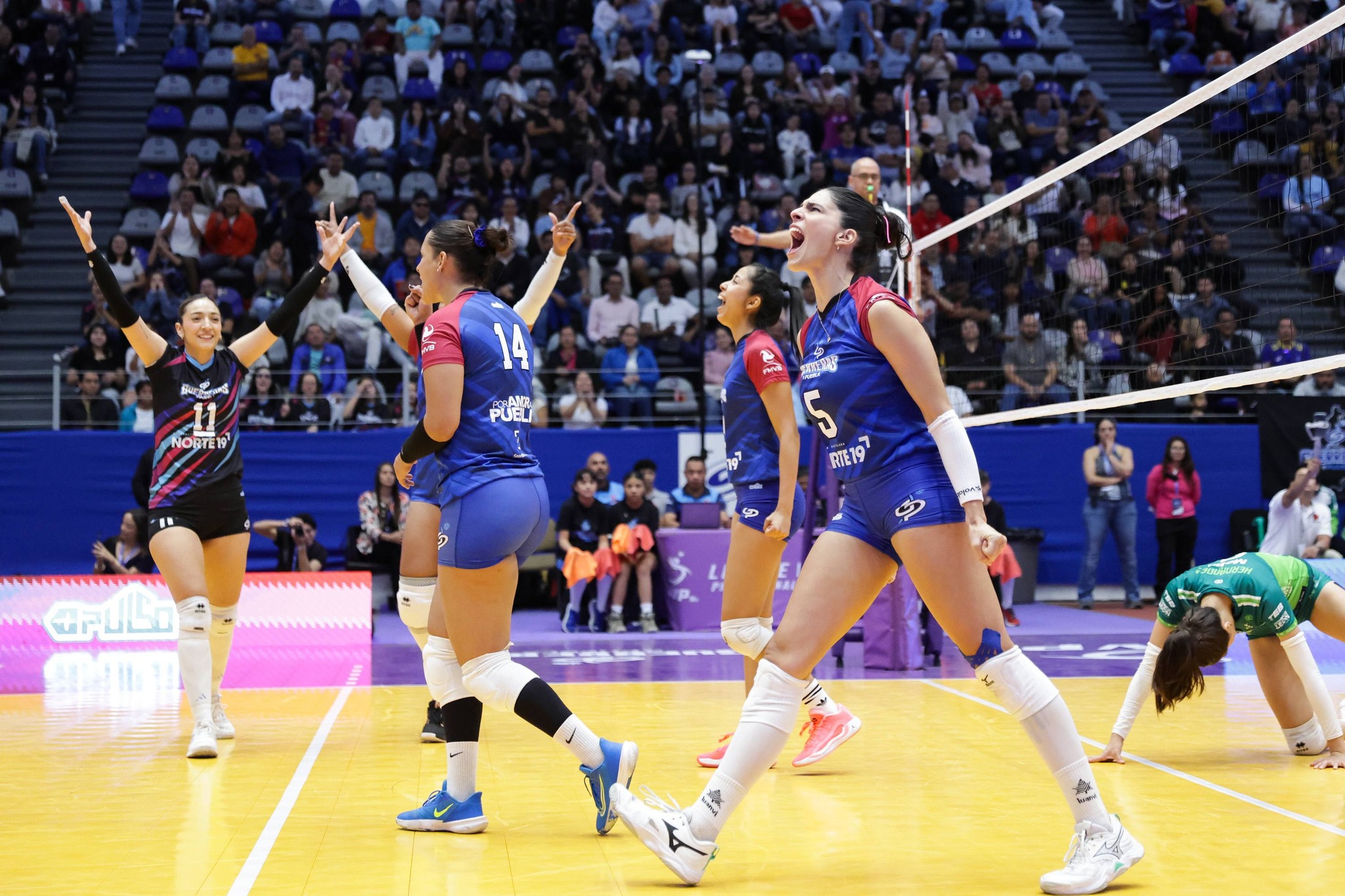 Luce Guerreras de Puebla y le quita el invicto a Leonas en la Liga de Voleibol Profesional