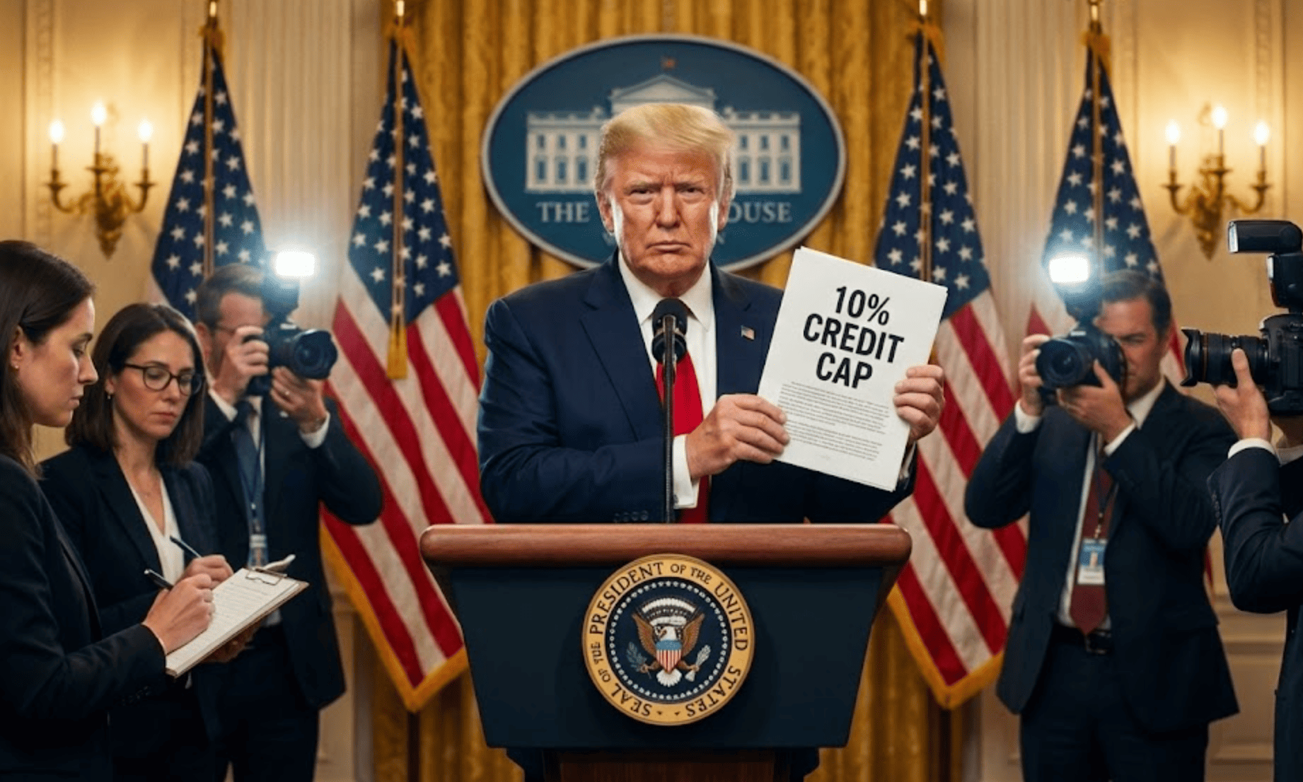 Trump propone límite de 10% a intereses de tarjetas de crédito para frenar abusos bancarios