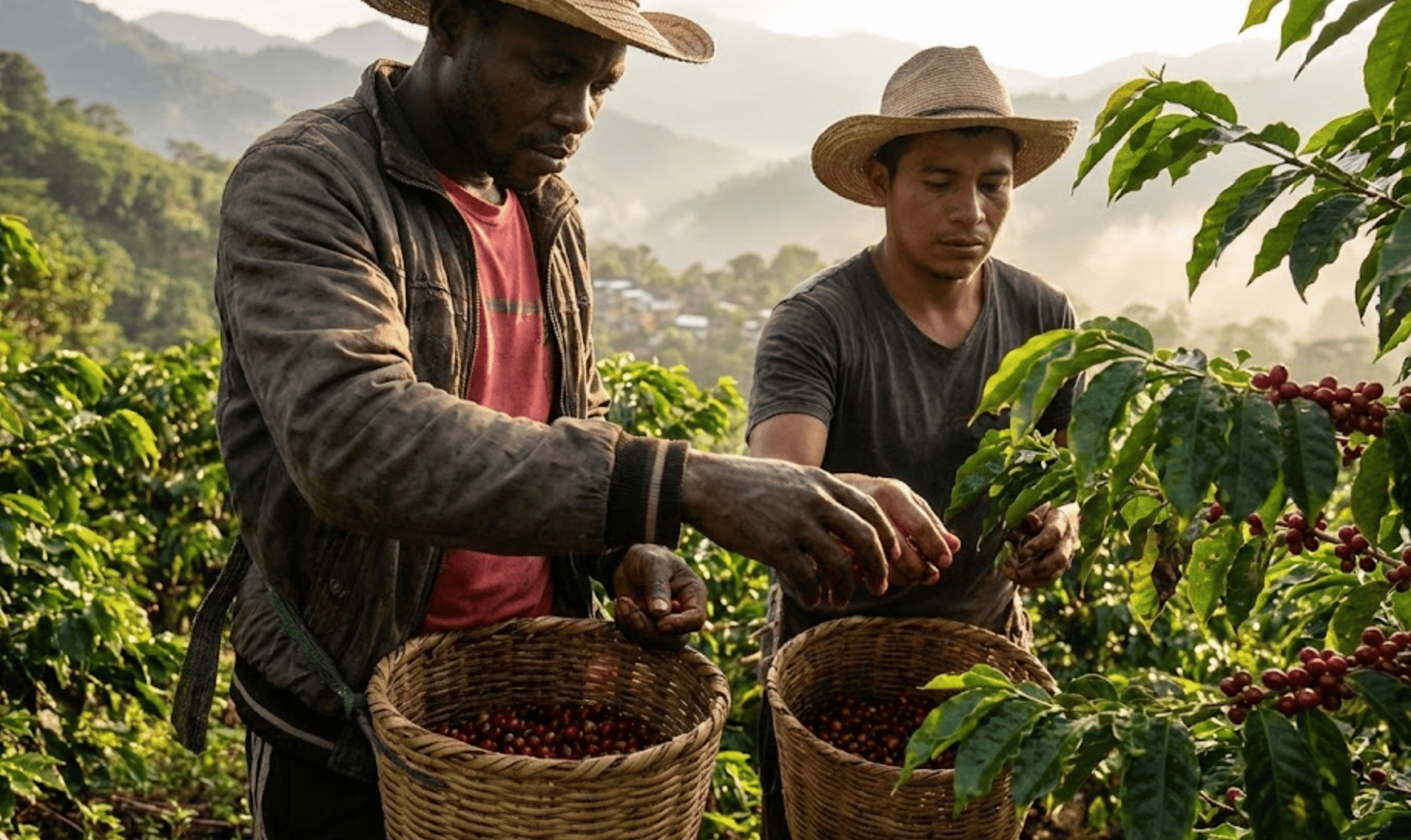 Migrantes haitianos y venezolanos rescatan la cosecha de café en Tapachula