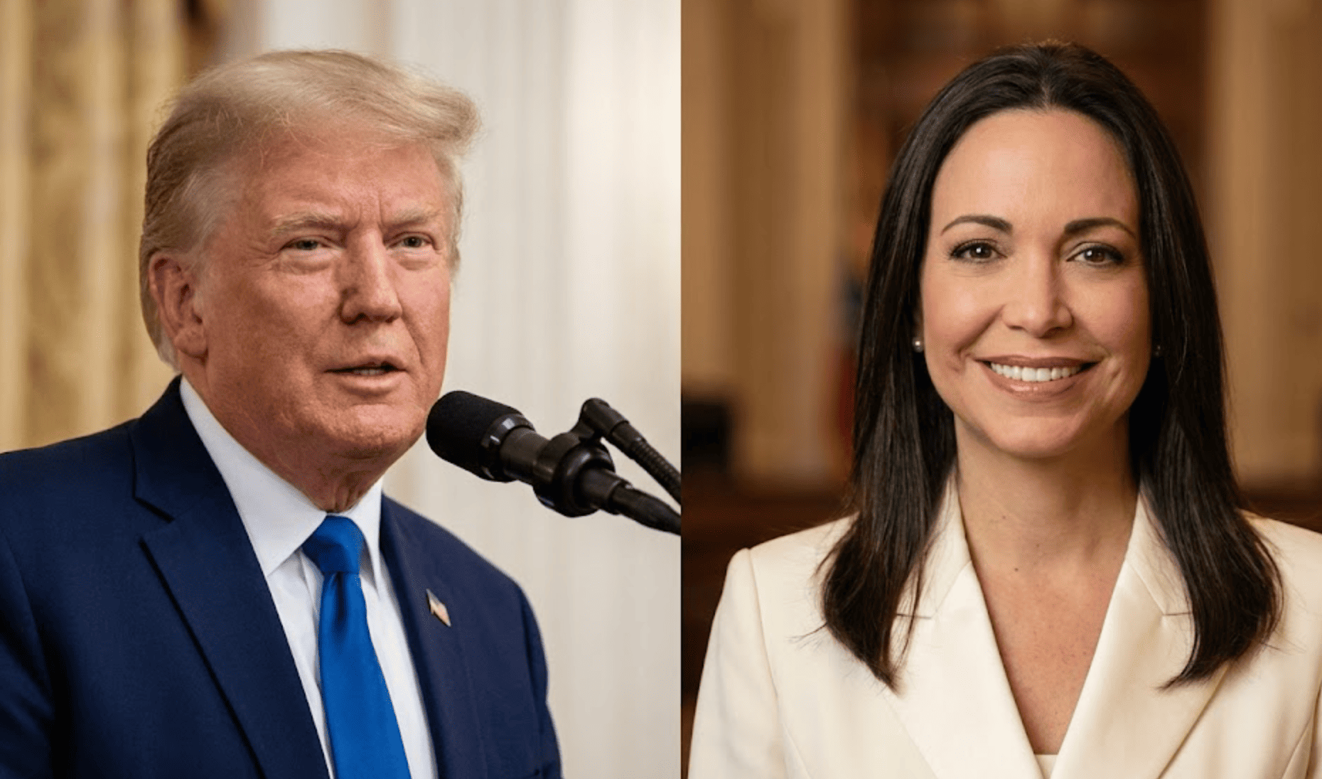 Trump recibe a María Corina Machado en la Casa Blanca y mantiene reservas sobre su liderazgo