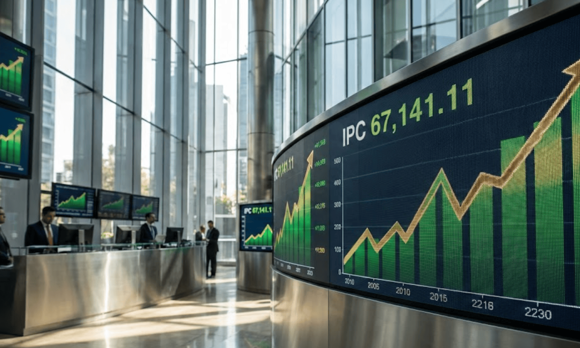 La Bolsa Mexicana alcanza un nuevo máximo histórico con 67,141.11 puntos