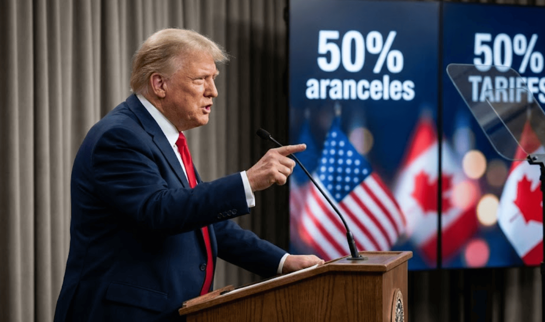 Trump amenaza con arancel del 50% a aeronaves canadienses tras disputa por certificaciones