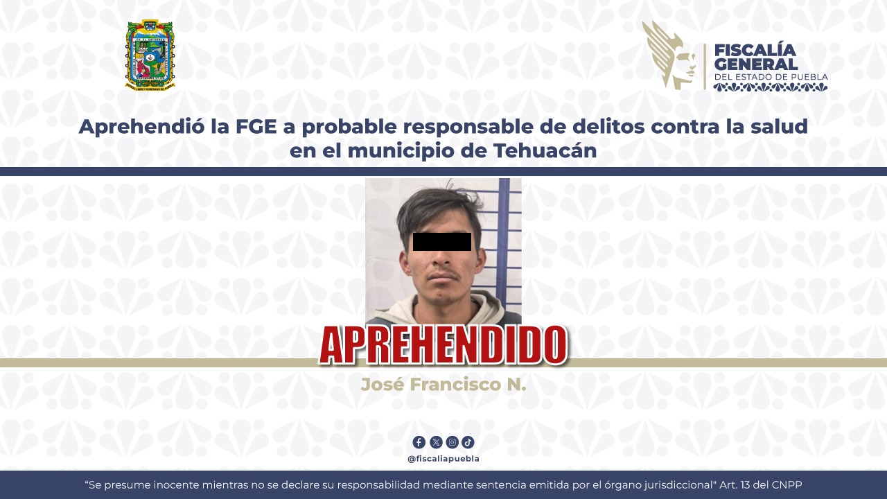 Cae sujeto en posesión de metanfetamina en calles de Tehuacán