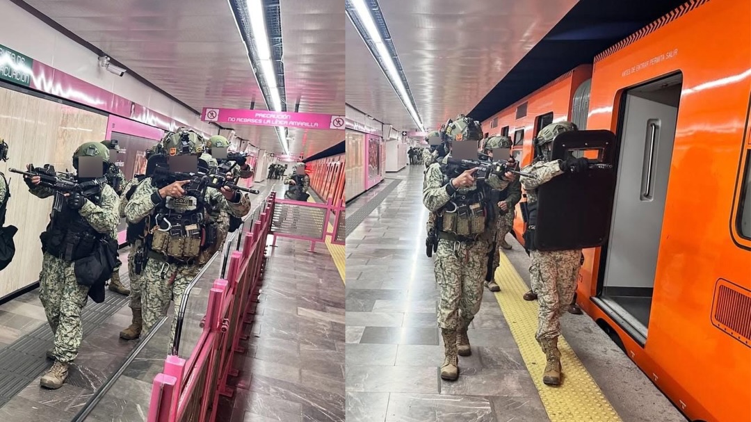 VIDEO Realizan Ejército adiestramiento antiterrorista en Metro CDMX