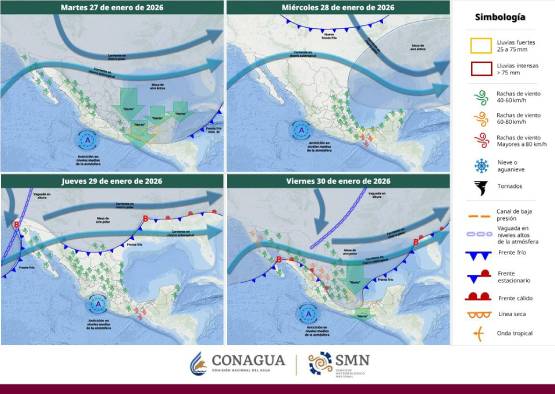 Prevén entrada de Frente Frío este viernes