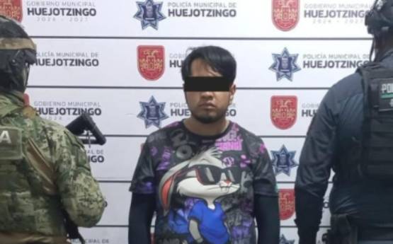 Aseguran a sujeto con arma de fuego en Huejotzingo