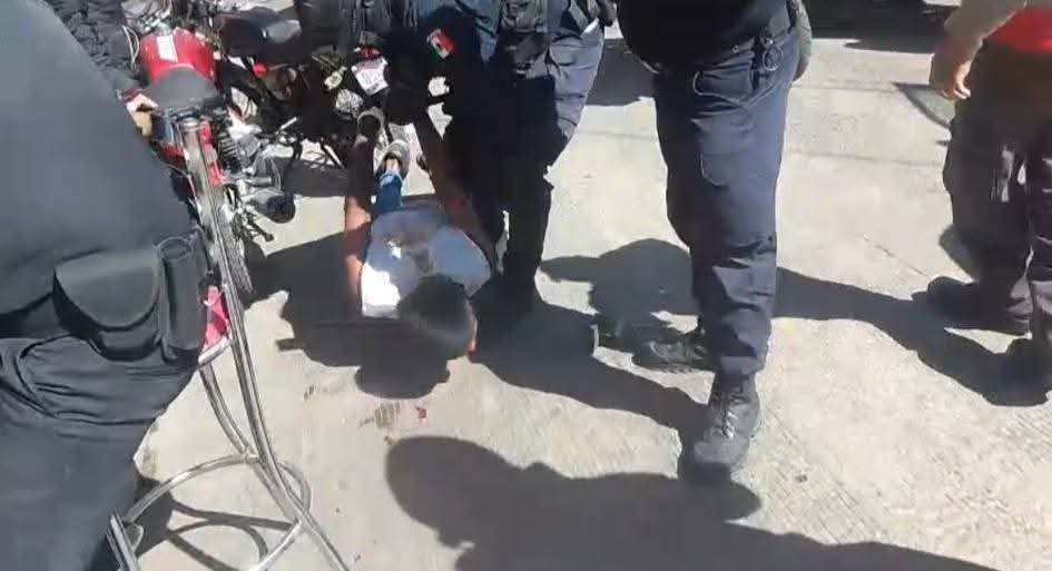 Elemento de tránsito de Texmelucan da alcance a presunto ladrón tras persecución