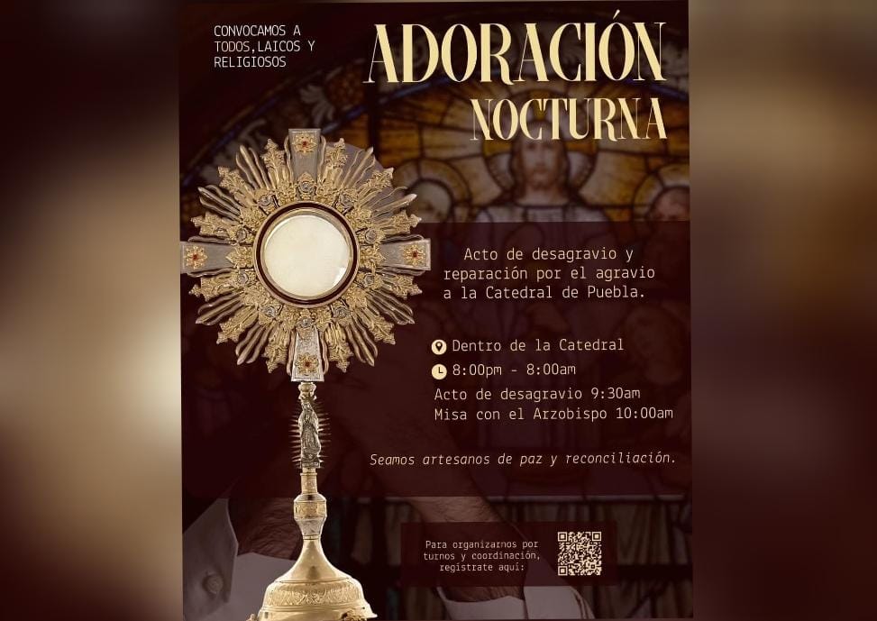 Convocan al acto de desagravio y reparación por el agravio a la Catedral de Puebla