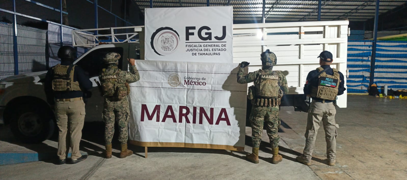 Marina y Fiscalía de Tamaulipas realizan aseguramiento de marihuana