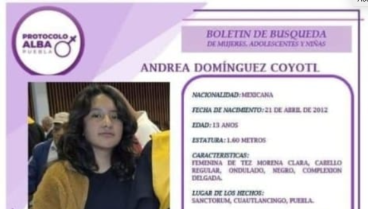 La FGE confirmó que Andrea Domínguez ya está con su familia en Cuautlancingo