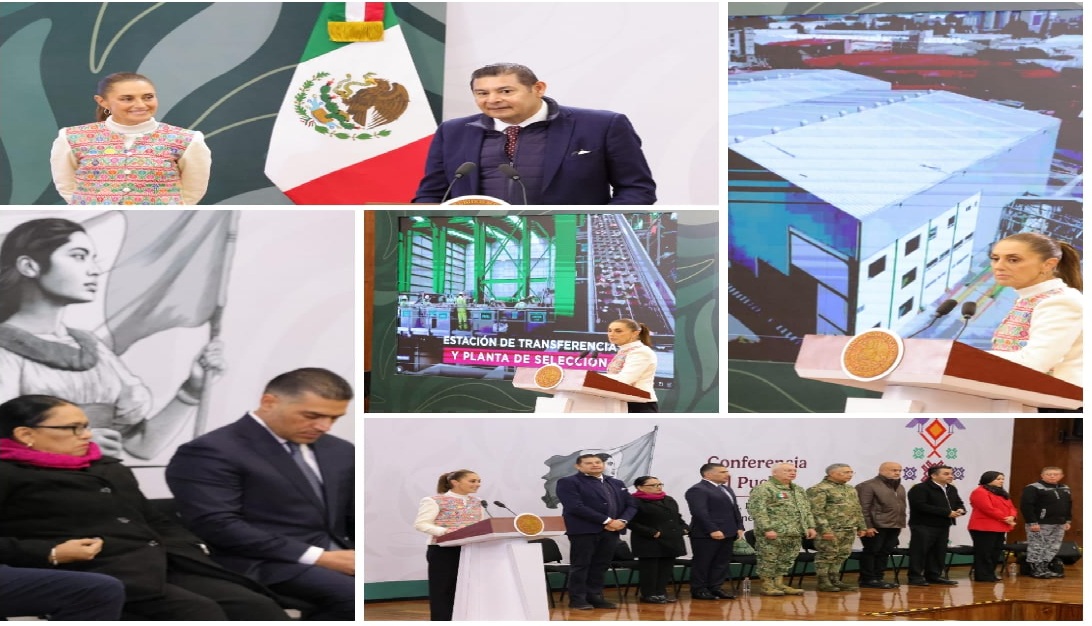 Destaca presidenta Sheinbaum reducción de delitos en Puebla