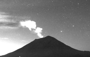 Popocatépetl solo registra ocho exhalaciones y un sismo volcanotectónico