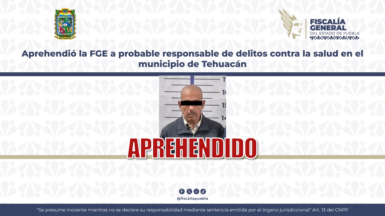 Lo detienen en Tehuacán con drogas